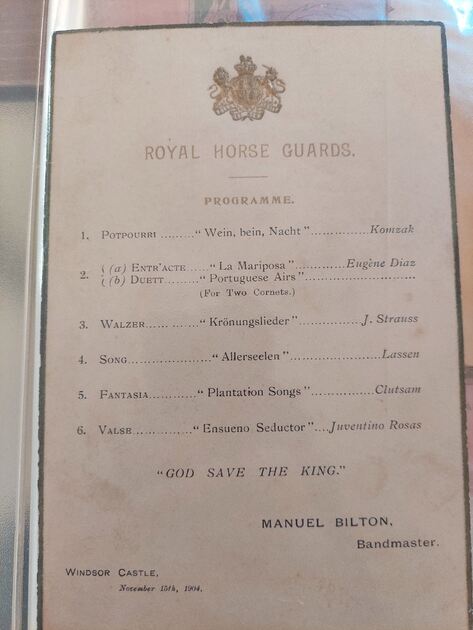 Programa Royal Horse Guard 1904. Outras Artes e Coleccionismo