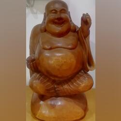 Escultura em madeira de Buda. Esculturas. Palmela. Madeira     Buda Feito a mão Novo / Como novo