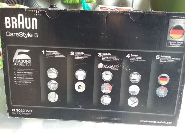 Centrale a vapeur Braun.. Ferro de Engomar