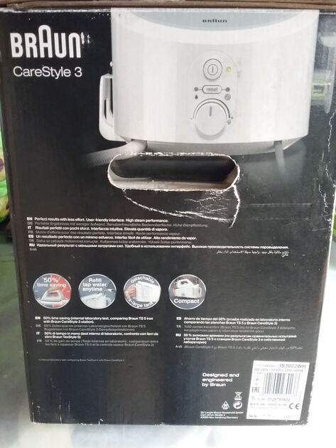 Centrale a vapeur Braun.. Ferro de Engomar