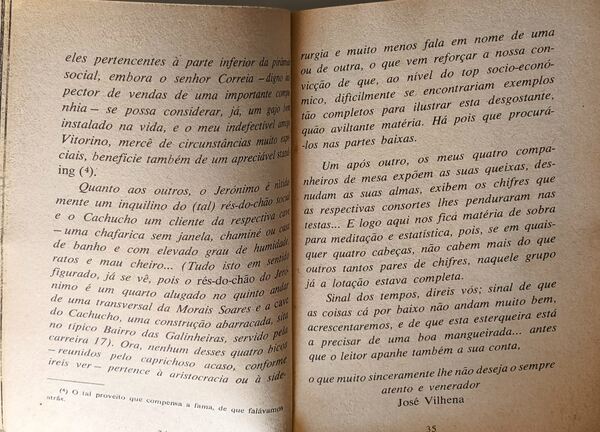 Os Palitos - José Vilhena. Livros