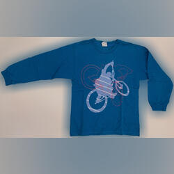 T-Shirt de Criança Unissexo, Azul Forte, como Nova. Camisas e T-shirts. Cascais.     