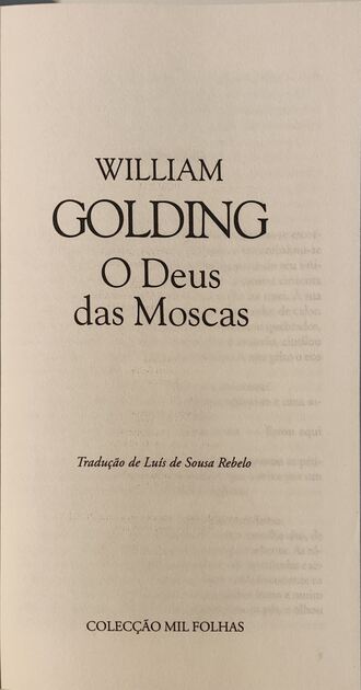 O Deus das Moscas - William Golding. Livros
