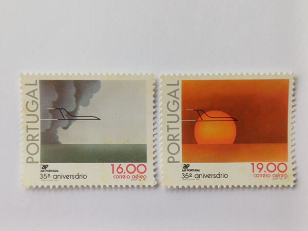 35º Aniversário da TAP (Correio aéreo), 1979. Selos
