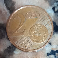 Moeda 00,2 cêntimos rara. 2002. Moedas