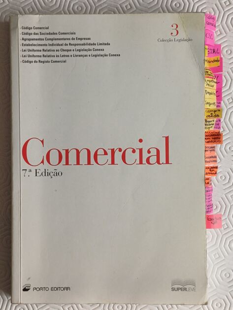 Comercial, 2003 - Código comercial e outros. Livros
