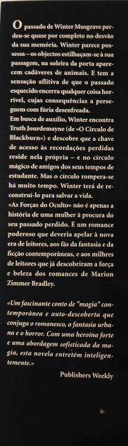 As Forças do Oculto - Marion Zimmer Bradley. Livros