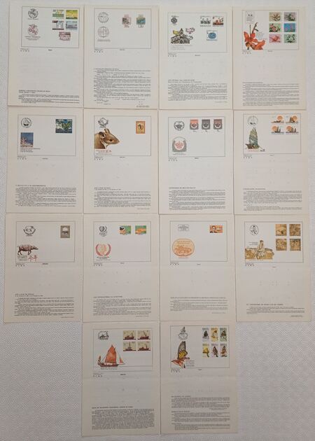 Filatelia - 54 pagelas de Macau. Selos