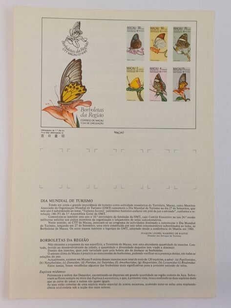 Filatelia - 54 pagelas de Macau. Selos