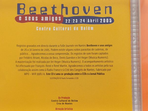 CD – Beethoven e seus amigos – Festa da Música 200. Vinil, CDs