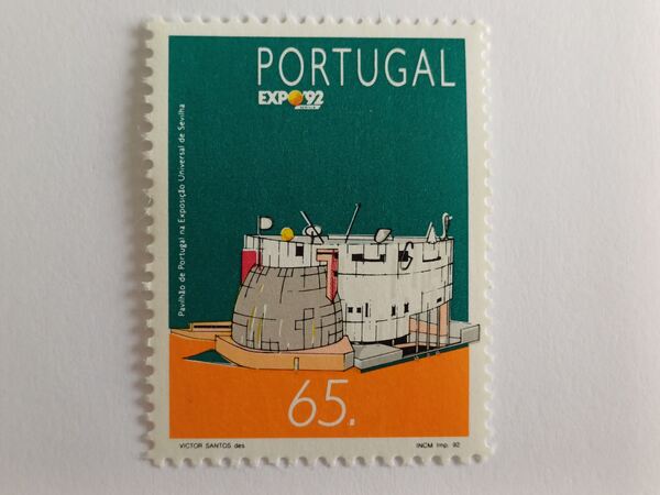 FDC Expo 92 Sevilha + carimbo pavilhão Portugal. Selos