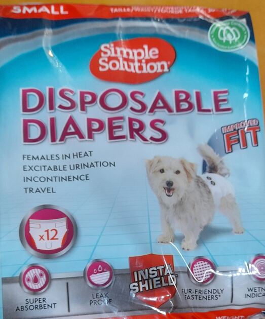 Fraldas descartáveis para cadelinhas. Acessórios para animais