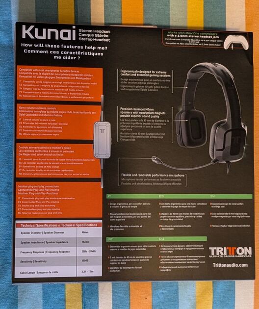 Headset Madcatz Tritton Kunai - Xbox One . Auscultadores