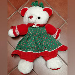 peluche Ursa de cor branca – Natal . Peluches