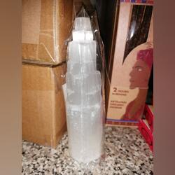 Torre de Selenite 15cm. Objetos de arte