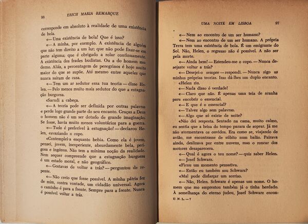 Uma Noite em Lisboa - Erich-Maria Remarque. Livros