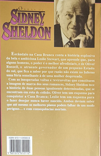 Escândalo na Casa Branca - Sidney Sheldon. Livros
