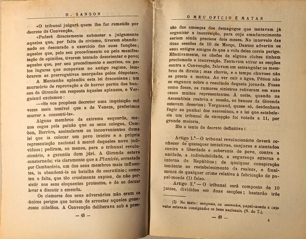 O Meu Ofício é Matar (3º Vol) - H. Sanson. Livros