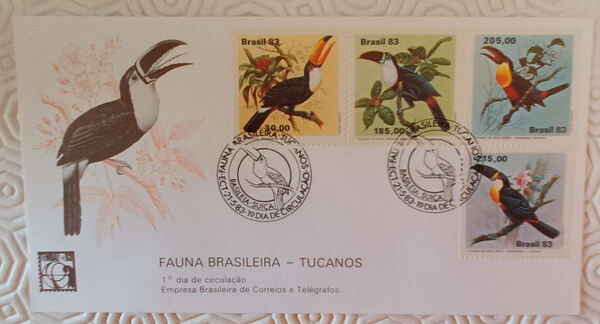 FDC Tucanos Brasil 1983. Selos
