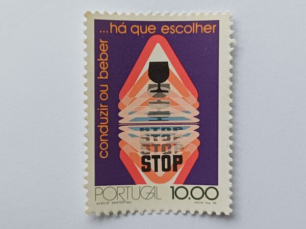 Campanha contra o alcoolismo na estrada, 1982. Selos