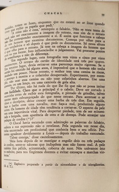 Chacal - Frederick Forsyth. Livros