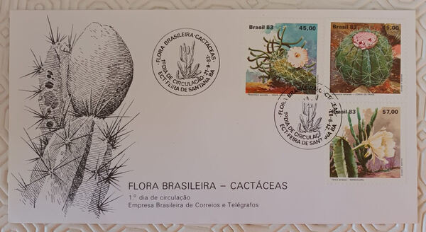 FDC Cactos Brasil 83. Selos