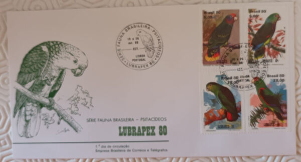 FDC Exposição Selos Português-Brasileiro Lubrapex. Selos