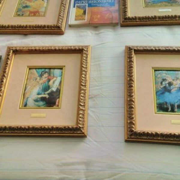 Coleção de Seis quadros pintores impressionistas. Quadros