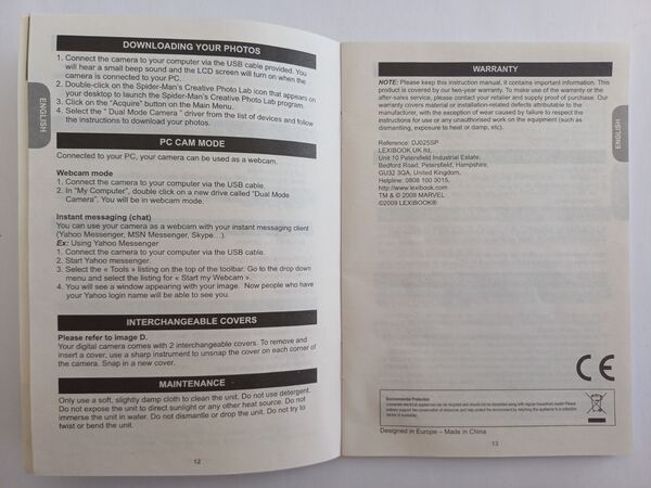 Máquina fotográfica digital Lexibook Spider-Man. Outros Lazer