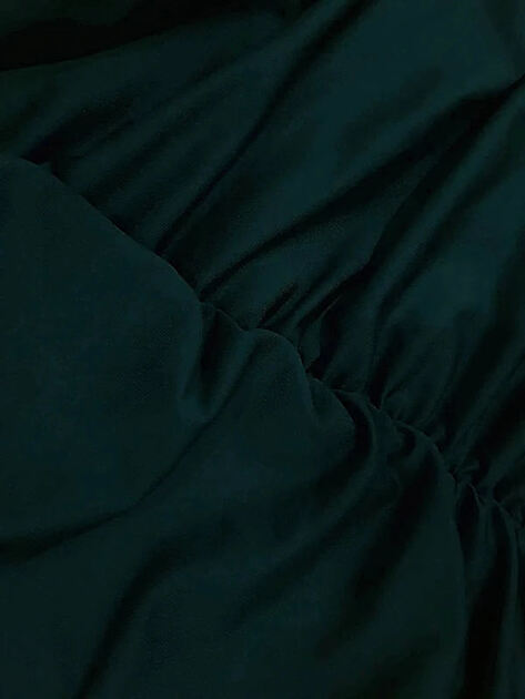 Vestido Ombro Único Verde Escuro – L. Vestidos