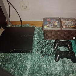 Playstation 3 com 2 comandos e 2 jogos. Consolas. Braga. PlayStation 3     Novo / Como novo 1 tb Preto