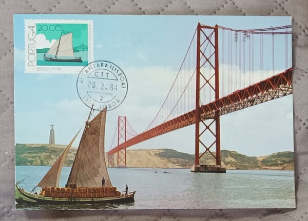 Máximo Postal Barcos Portugueses 20$00. Selos