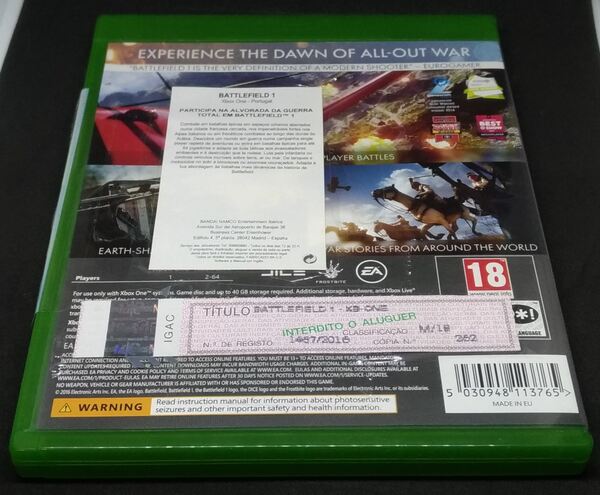 Battlefield 1 - Xbox One e Series X . Videojogos