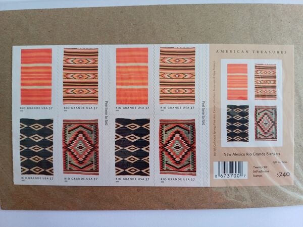 Filatelia - EUA – American Treasures, Rio Grande B. Selos