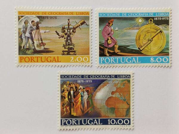 Centenario Sociedade de Geografia de Lisboa, 1975. Selos